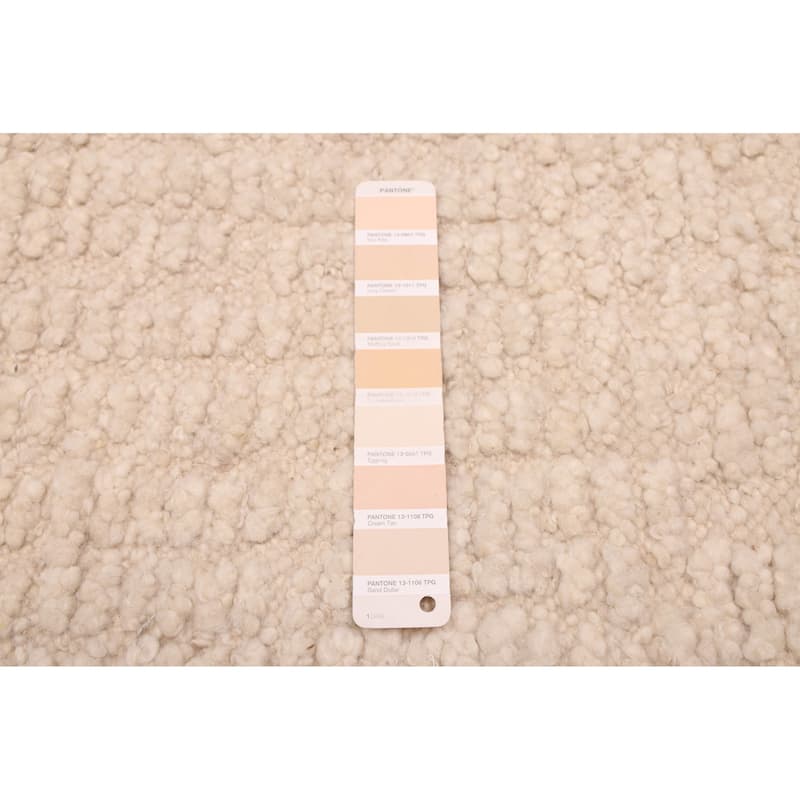 ECARPETGALLERY Hand-knotted Looma Ivory Wool Rug - 7'10 x 9'11