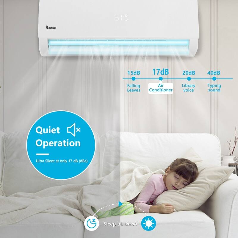 ZOKOP 12000 BTU 115V Mini Split Air Conditioner with Heater and Remote