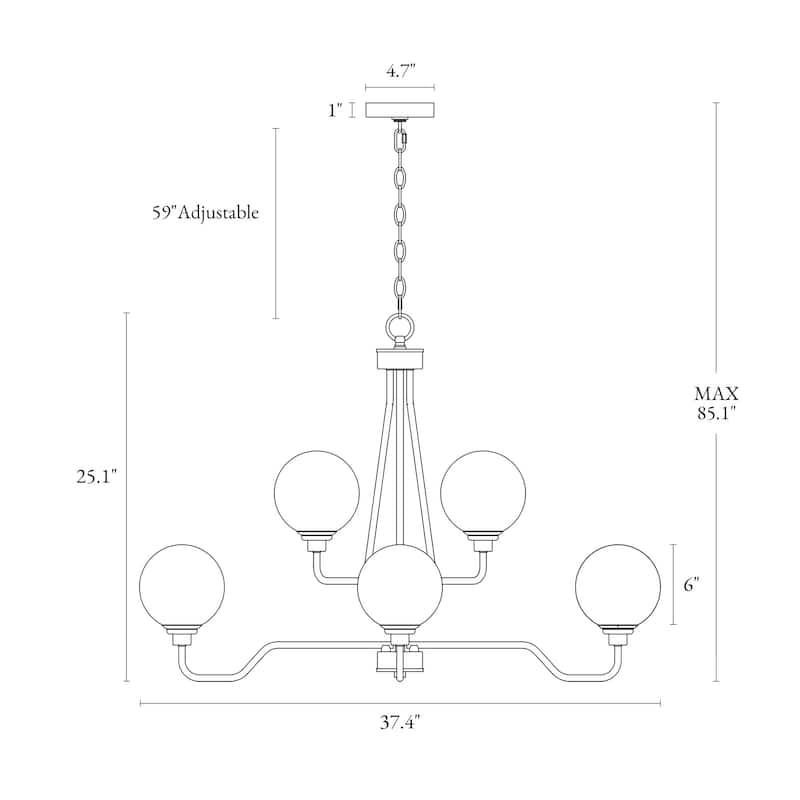 Modern Glam Gold 8-Light 2-Tier Chandelier 37.4 IN. Large Glass Lights - D 37.4" x H 25.1"