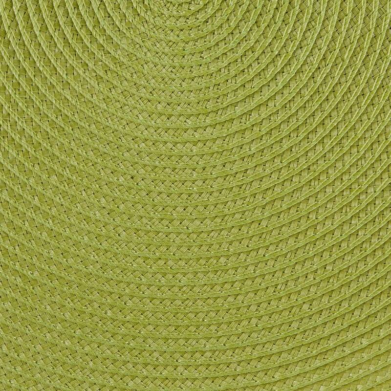 DII White Round PP Woven Placemat Set of 6