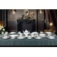 preview thumbnail 4 of 6, 57 Piece Black and White Dinnerware Set-New Bone China Service for 8 People