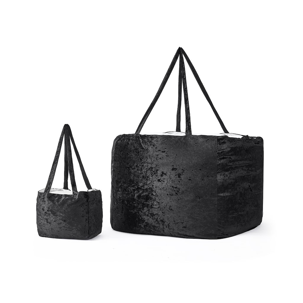 Velvet Crush - Coma Inducer® Plush Tote - Champagne Black
