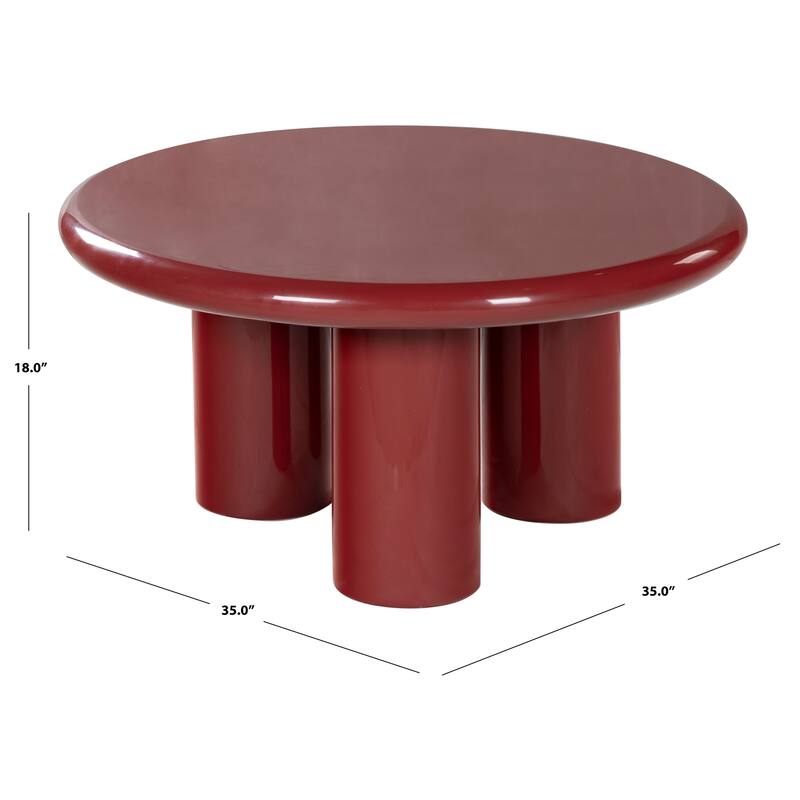 SAFAVIEH Couture Lollita Round Concrete Coffee Table - 35"W x 35"D x 18"H