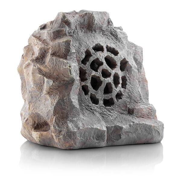 Alpine Bluetooth Solar Powered Outdoor Wireless Rock Speaker Gray Overstock 12428432