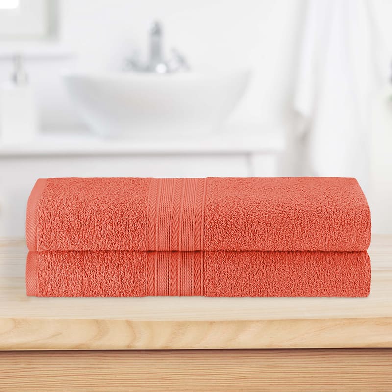 Eco-Friendly Sustainable Cotton Bath Sheet by Superior (Set of 2) - Rust