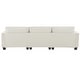 preview thumbnail 35 of 55, Roomfitters 100 x 59" Modern Convertible L-Shaped Sectional Sofa with Free Pillows, 4-Seat Suede Velvet Sleeper Sofa