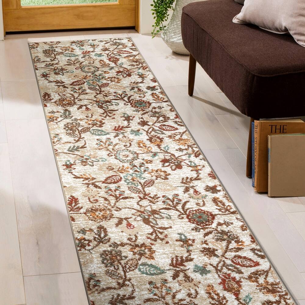 World Rug Gallery Contemporary Vine Floral Area Rug