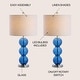 preview thumbnail 2 of 11, Ella 27" Glass Triple-Sphere LED Table Lamp, Mercury Silver/Chrome (Set of 2) by JONATHAN Y