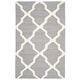 preview thumbnail 60 of 200, SAFAVIEH Handmade Cambridge Luisa Moroccan Trellis Wool Rug 2'6" x 4' - Silver/Ivory - Rectangle