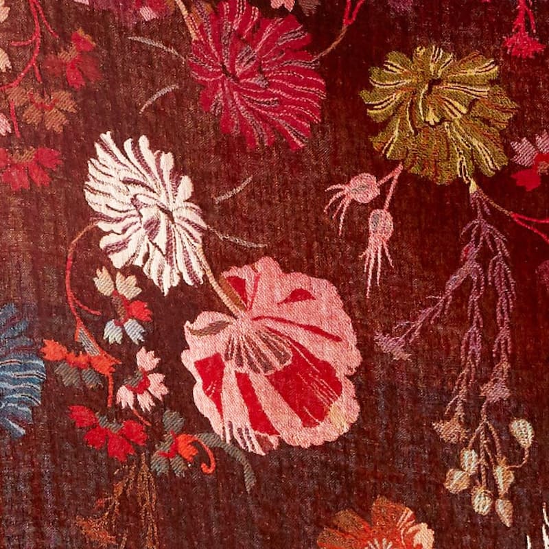 Flower Bouq Wool Cotton Throw