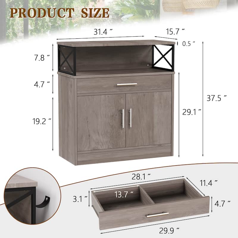 Sideboard Buffet & Storage Cabinet – Versatile Sideboard for Living Room, Dining Room, or Entryway