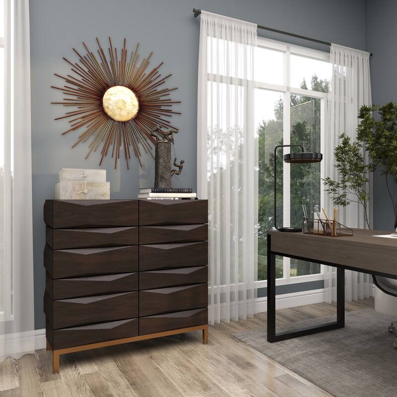 Metal Sunburst Home Wall Decor with Cream Capiz Shell Center - Copper - Roche River Decor