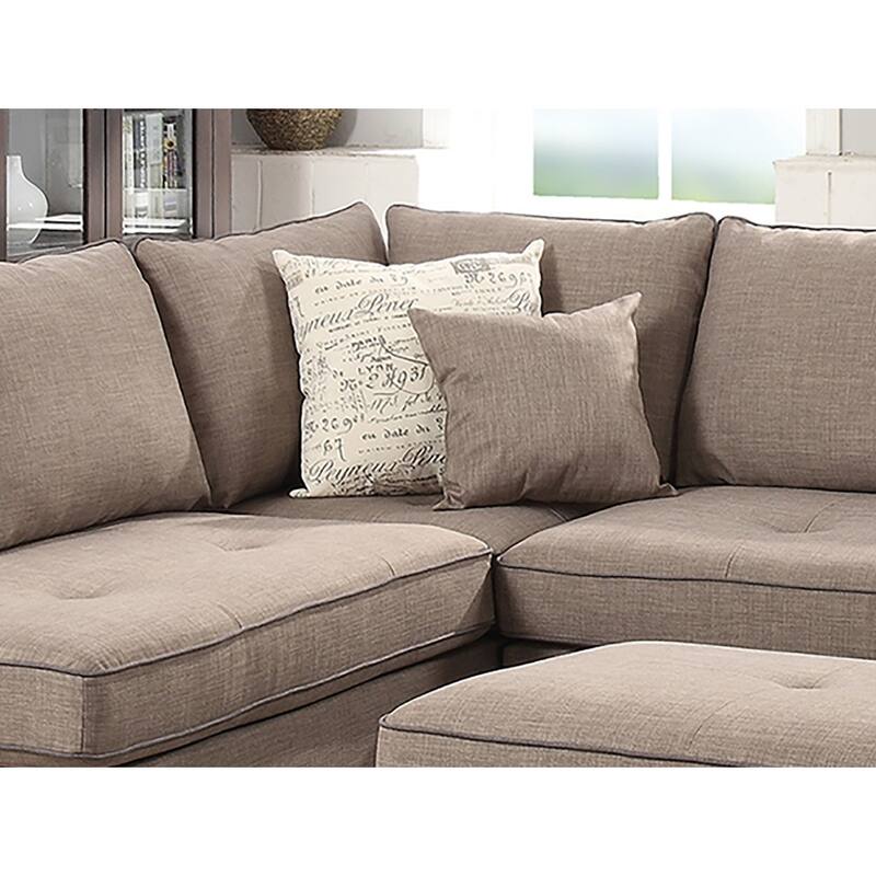 3 Piece Fabric Sectional Sofa