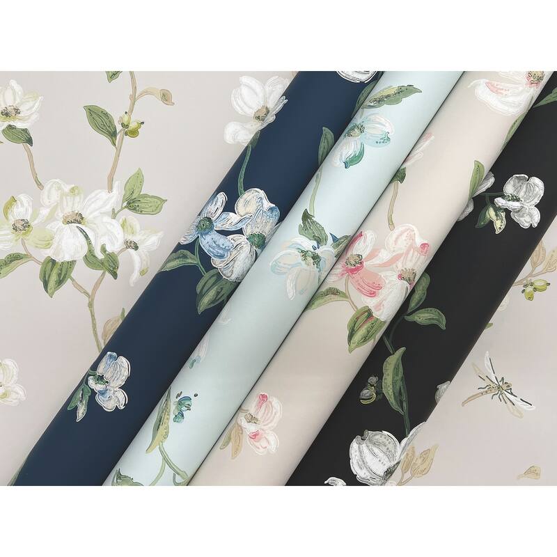 York Wallcoverings Dogwood Light Blue Wallpaper