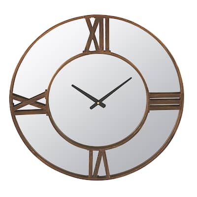 Mirrored Metal Wall Clock