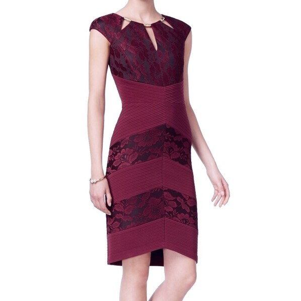 dark purple sheath dress