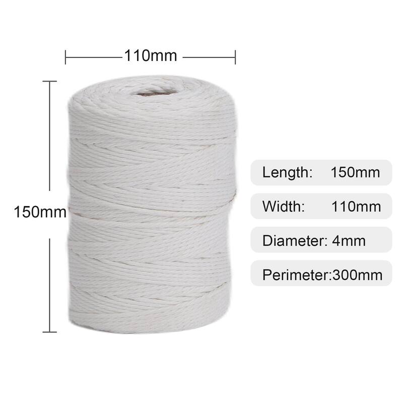 VECELO White Garden Twine Strong Hemp Rope for Gardening Plant Tie Floristry Crafts Gift Wrapping Packing Decor