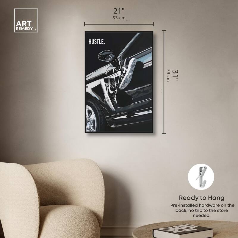 Sneaker Lace Car Canvas by Art Remedy
