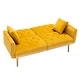 preview thumbnail 25 of 23, Velvet Futon Sofa Bed with Two Pillows, Convertible Couch for Living Room and Bedroom