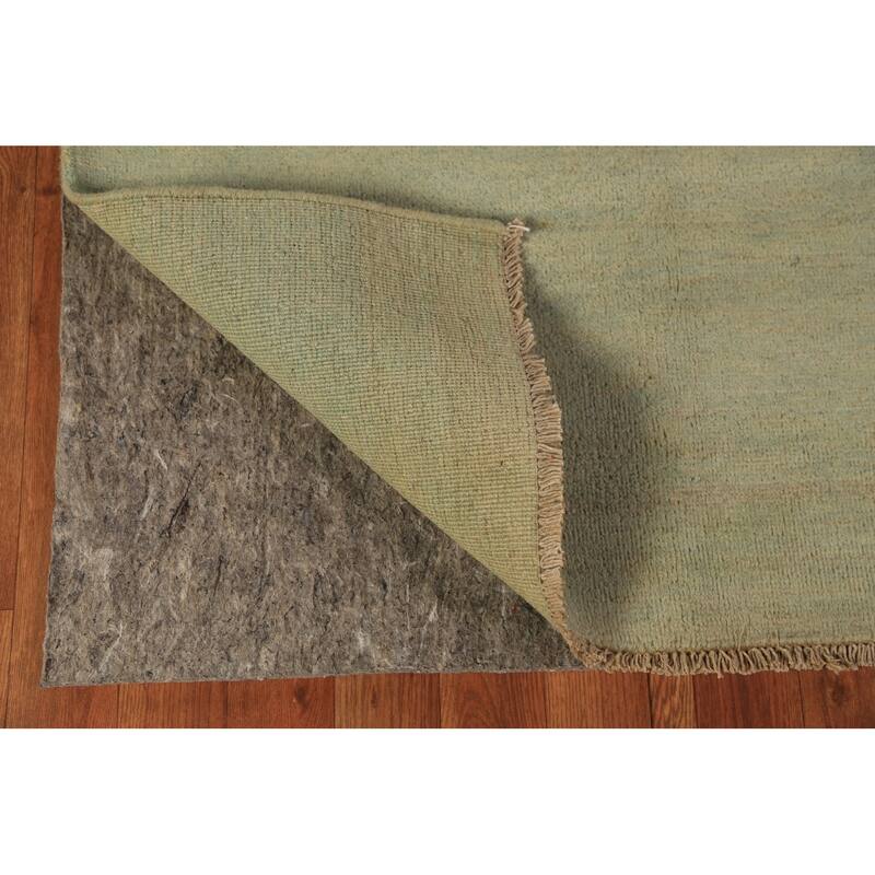 Gabbeh Modern Rug Handmade Solid Wool Carpet - 3'4" x 4'10"