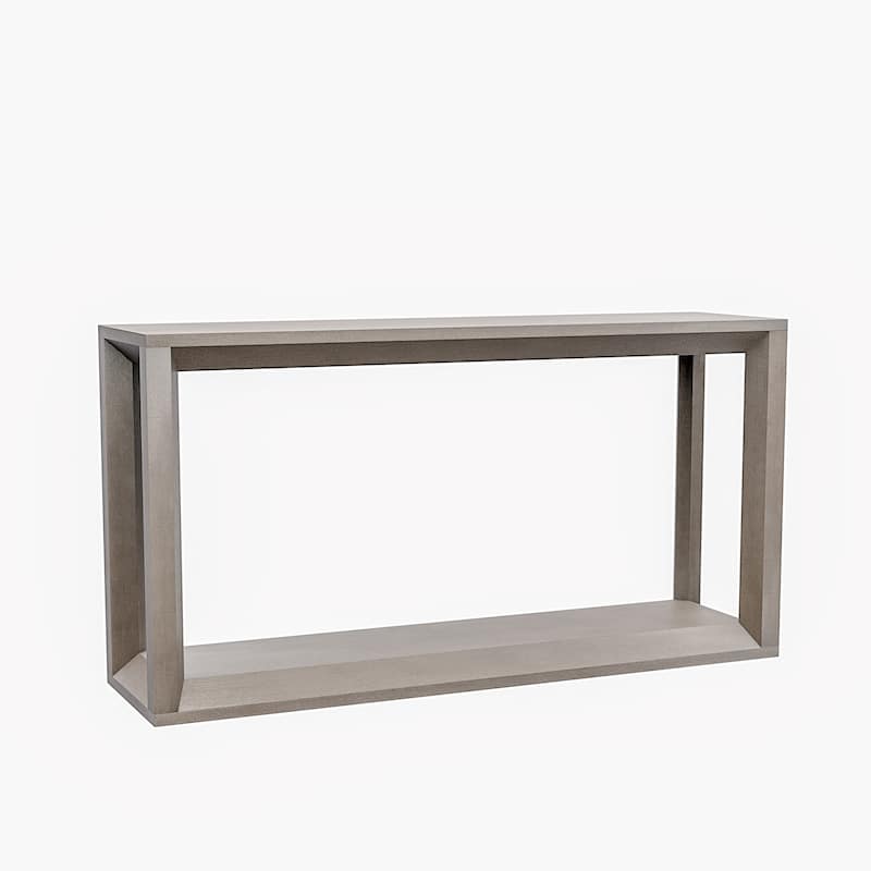 Solid Wood Veneer Console Table, 60 Inch Wide Sofa Table with Ample Storage for Entryway Organization