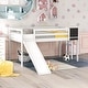 preview thumbnail 29 of 68, Loft Bed Wood Bed with Slide, Stair and Chalkboard
