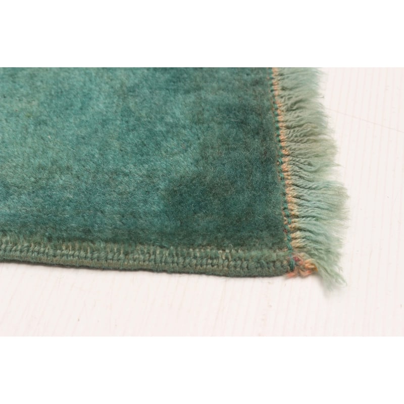 ECARPETGALLERY Hand-knotted Color Transition Teal Wool Rug - 5'4 x 8'1