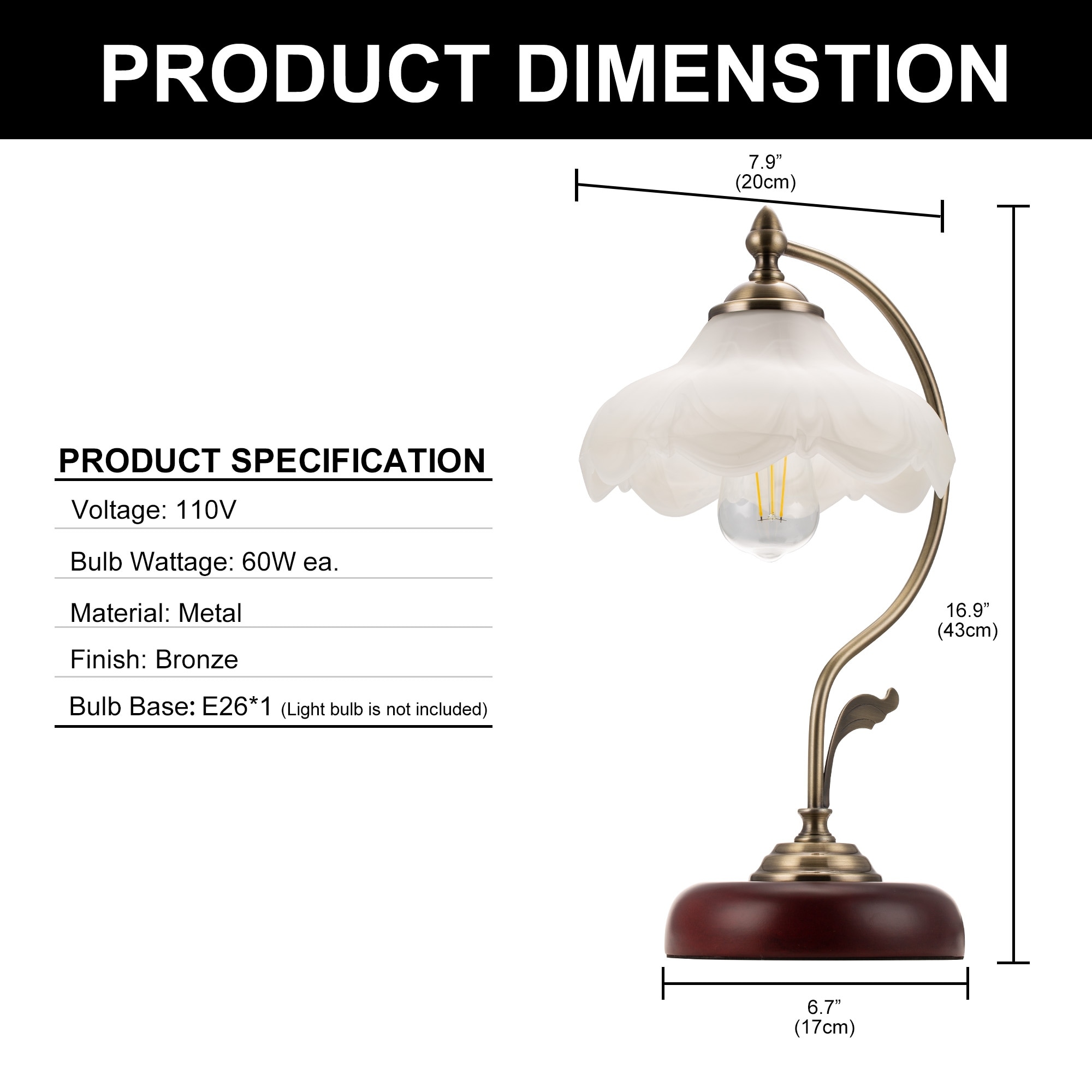 Bedside table lamp bulb wattage cheap