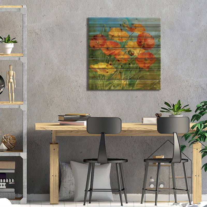 Summer Field IV Print On Wood by Danhui Nai - Multi-Color
