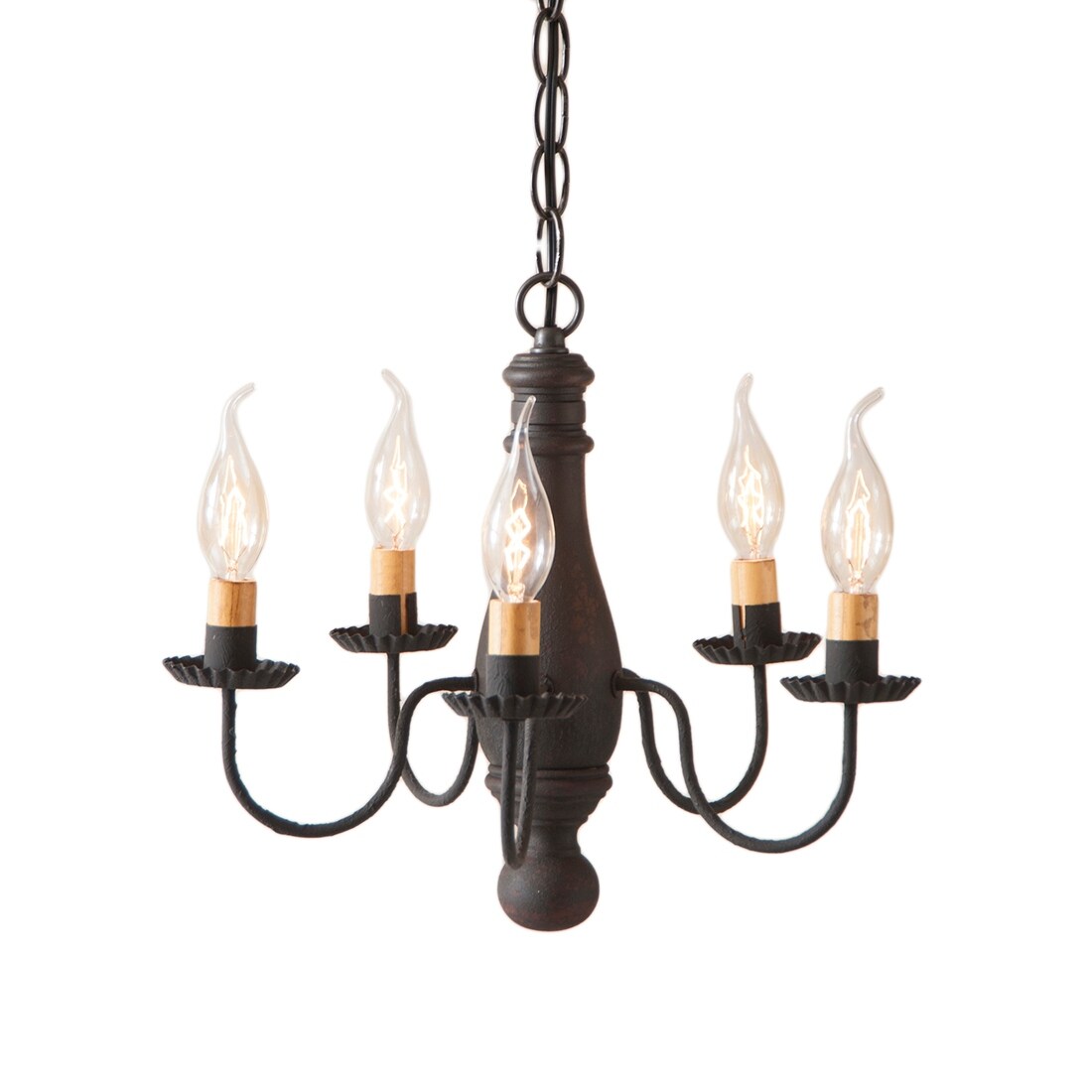 Bed and Breakfast Chandelier in Hartford Black over Red - 13 X 14.5 X 14.5 inches - Chandeliers For Bedrooms by Overstock.com