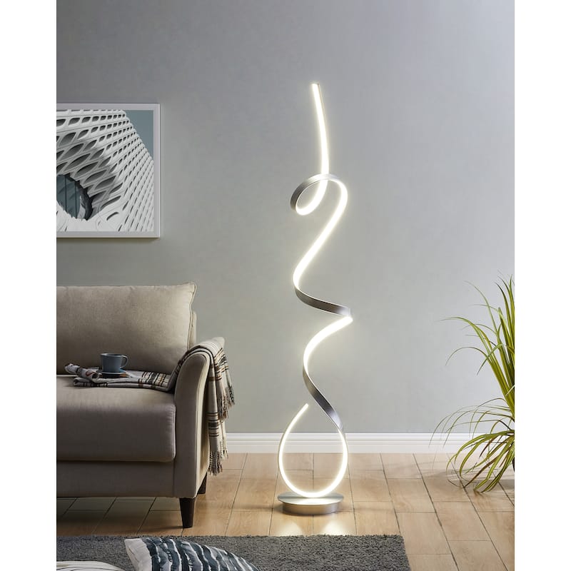 Amsterdam Dimmable Integrated LED 63" Floor Lamp - N/A - Chrome