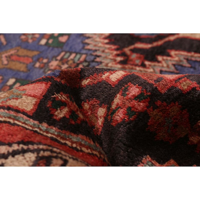 ECARPETGALLERY Hand-knotted Andelz Black, Red Wool Rug - 4'10 x 9'1