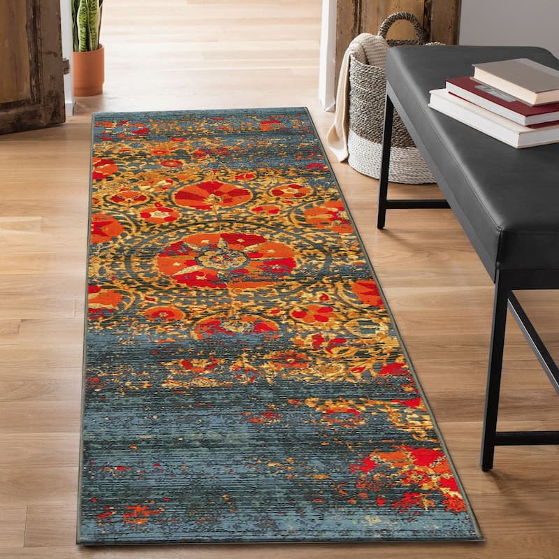 Liora Manne Marina Suzanie Indoor/Outdoor Rug Blue - 1'11" x 7'6"
