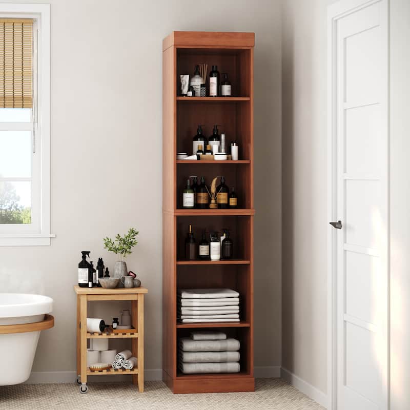 100% Solid Wood 16.5" Bathroom Cabinet with Optional Doors by Palace Imports - Mocha-No Doors