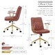 preview thumbnail 15 of 21, Porthos Home Tilly Office Chair, PU Leather, Gold Chrome Roller Base