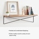 Thumbnail 8, Glitzhome Farmhouse Rustic Metal Wooden Mounted Floating Wall Shelf. Changes active main hero.