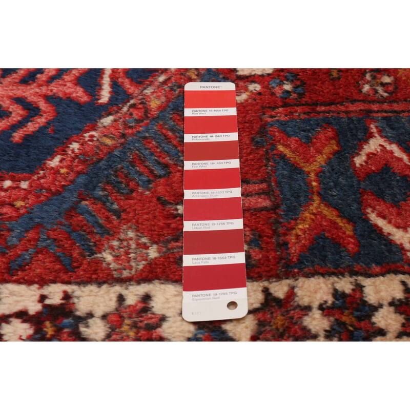 ECARPETGALLERY Hand-knotted Sarabi Red Wool Rug - 3'7 x 11'0