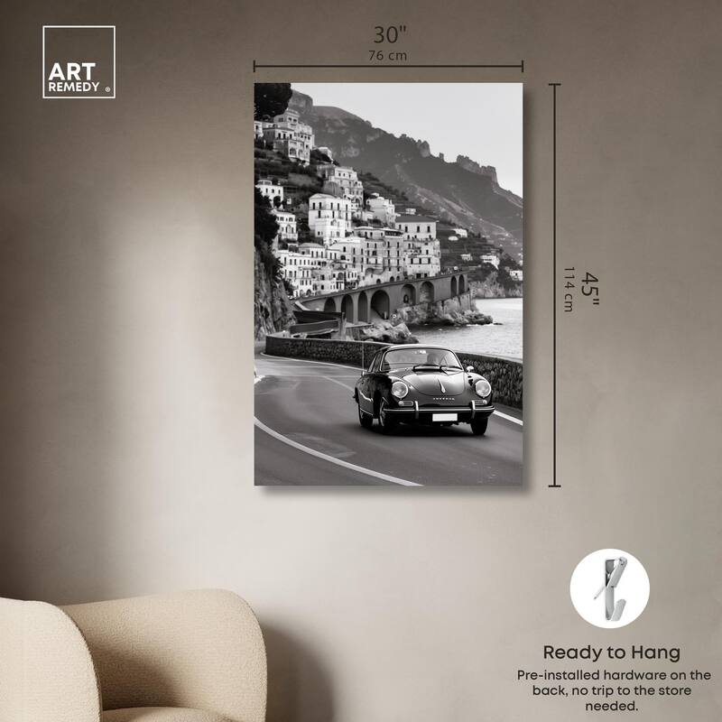 Drive through the Town Canvas by Art Remedy, Gallery Wrapped
