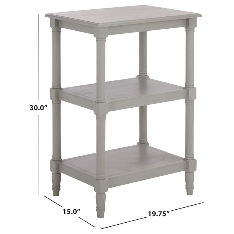 SAFAVIEH Elmira 3-Shelf Accent Table - 19.8" W x 15" L x 30" H - 20"W x 15"D x 30"H