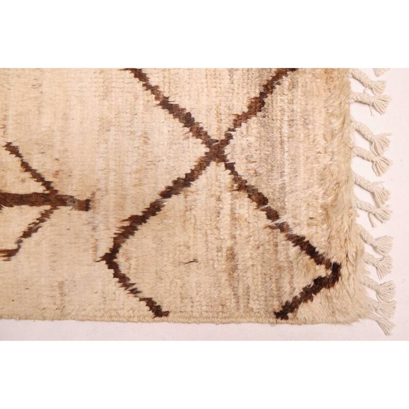 ECARPETGALLERY Hand-knotted Pak Finest Marrakesh Cream Wool Rug - 8'0 x 9'6
