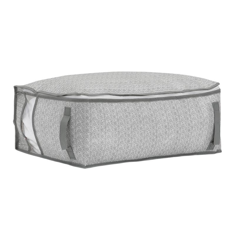 1 Pack Clothes Storage, Storage Bags with Handles, Foldable Moving Bags for Organizing Closet Organizers and Storage Gray - 20.5*13*8in