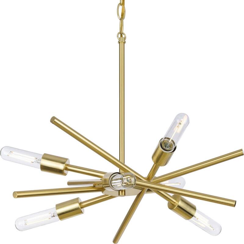 Progress Lighting Astra 6 Light 23" Wide Sputnik Chandelier - Satin Brass