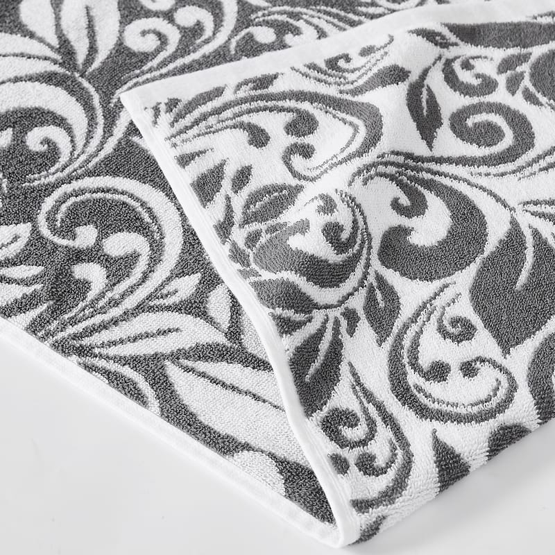 Modern Threads Trefoil Filigree 6 Piece Yarn Dyed Jacquard Towel Set