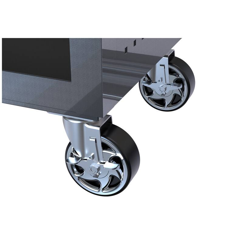 4 Drawers Multifunctional Tool Cart with Wheels and Wooden Top Multiple Uses - Home office or garage