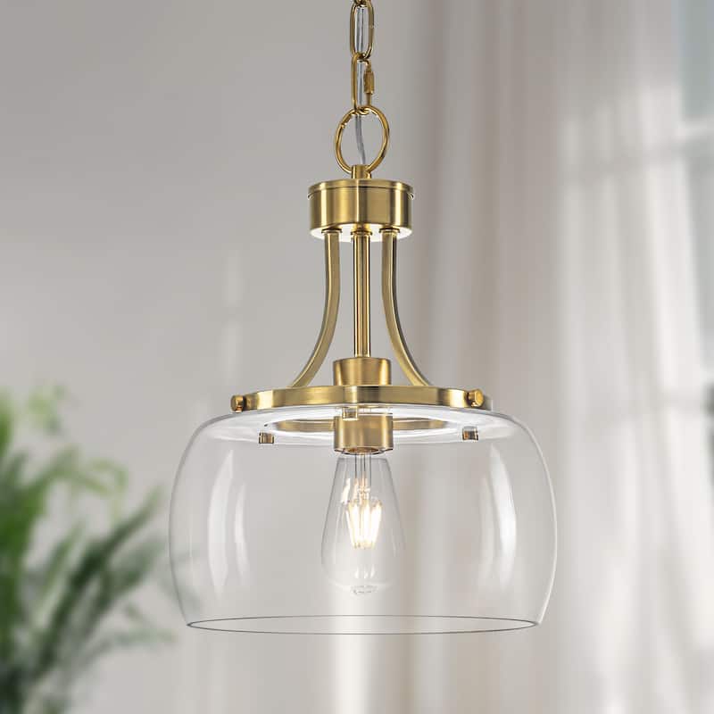 Starsky 1/3-Light Modern Clear Glass Dome Pendant Light