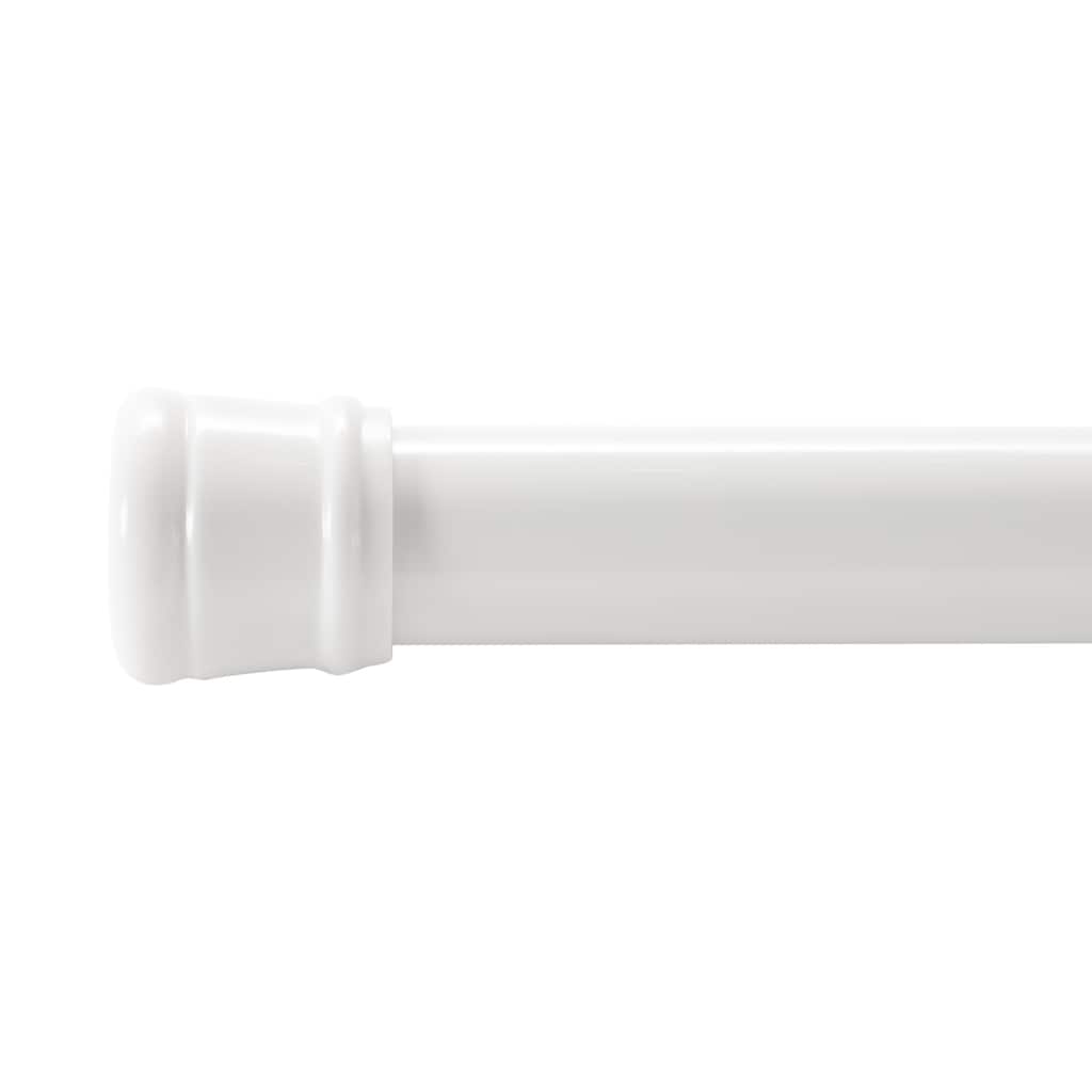 Bath Bliss Tension White Metal Shower Rod