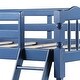 preview thumbnail 7 of 14, Twin Over Twin Bunk Bed with Built-in Ladder