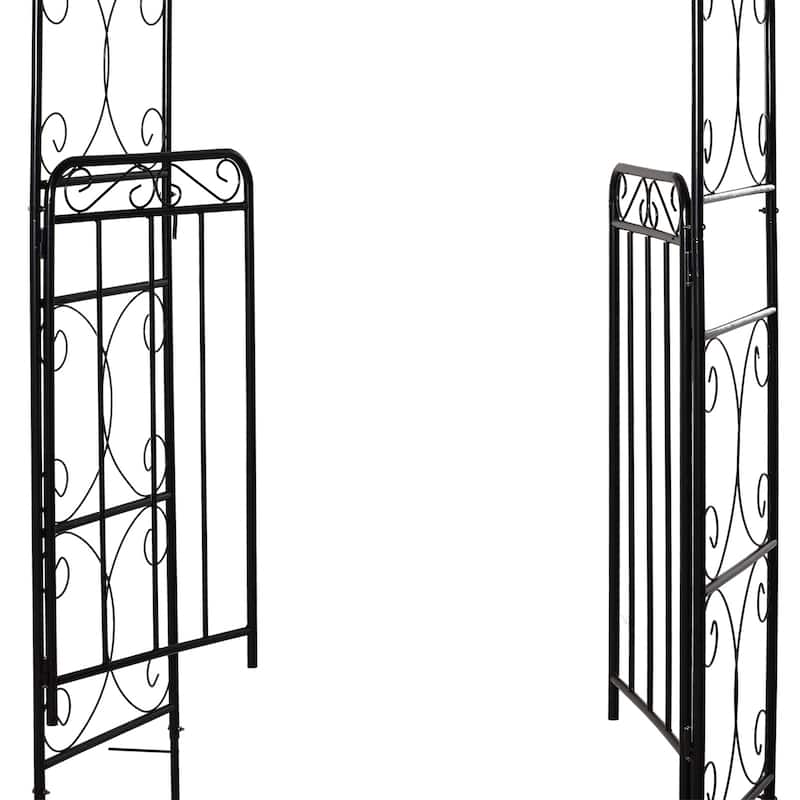 Outsunny Decorative Garden Trellis with Two Latched Doors for Climbing Vines & Weddings