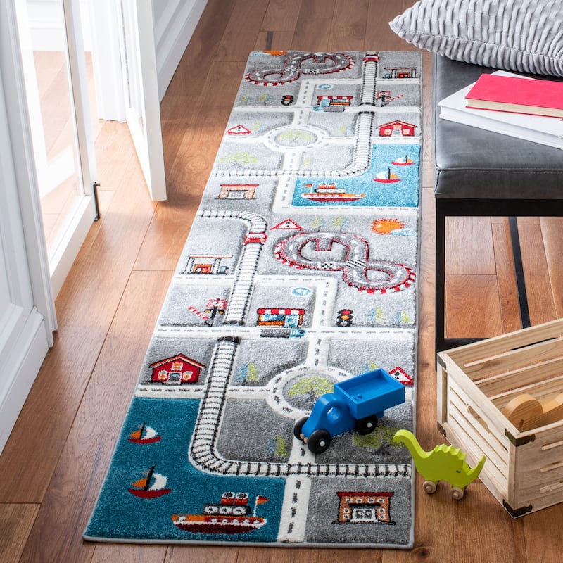 SAFAVIEH Carousel Kids Koika Neighborhood Road Rug