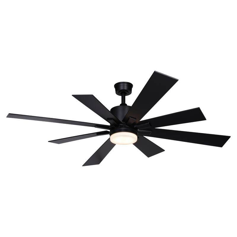 Bellevue VXCFA32117 Nanci 60" 8 Blade Indoor / Outdoor LED Ceiling Fan - Black